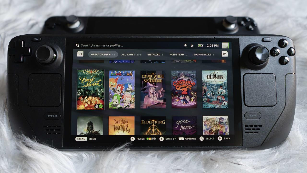 Steam Deck OLED gaming handheld