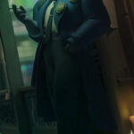 The Deadlock character Abrams, a large blue man with horns