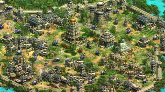 A civilisation flourishing in Age of Empires 2.