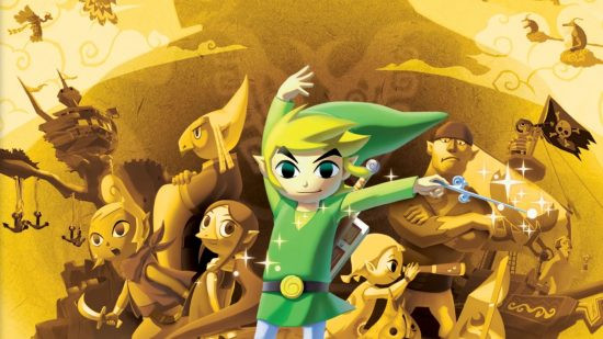 Official art of Toon Link and the Wind Waker cast