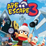 Ape Escape 3 box art showcasing the game's title and characters, appealing to those interested in monkey capture games on the PS2.