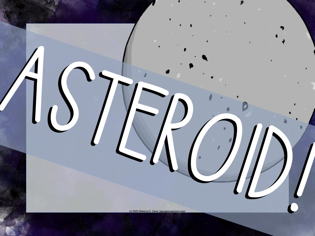 Asteroid game active rhythm level 1