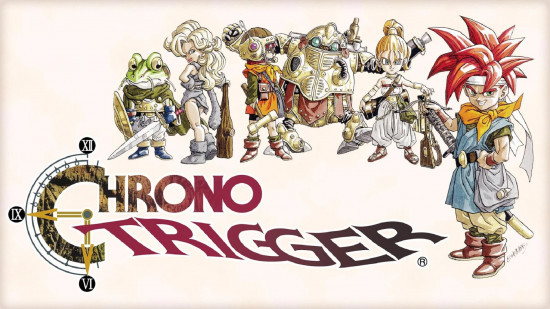 A group of Chrono Trigger characters standing around the game, a timeless RPG classic for Android in 2024.