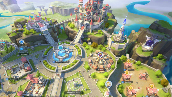 Best browser games Infinity Kingdom Image shows a sprawling kingdom seen from an isometric view in the game