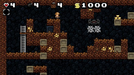 Best browser games exploring a cave in Spelunky