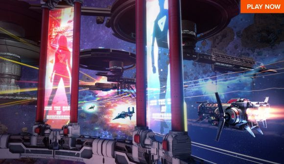 Some intergalactic scenery in Star Conflict.