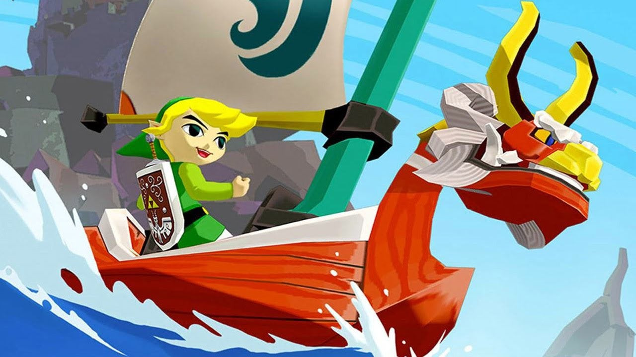 Link sailing a boat