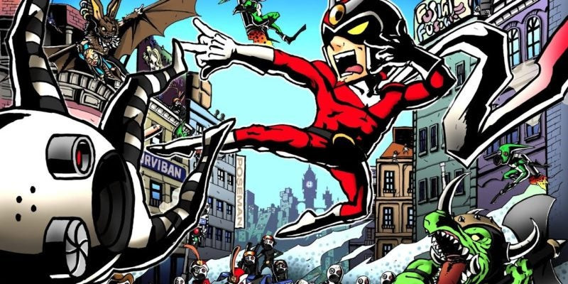 Viewtiful Joe fighting