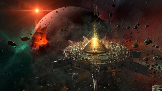 Endless Space 2 interstellar colony with pyramid