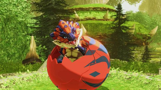 A Razewing Rathalos hatches in Monster Hunter Stories 2.