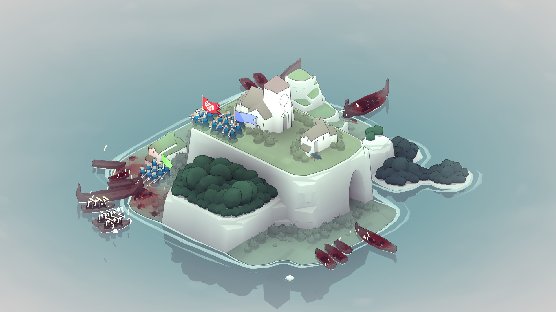 Image showing an island with various groups of people on it for Bad North