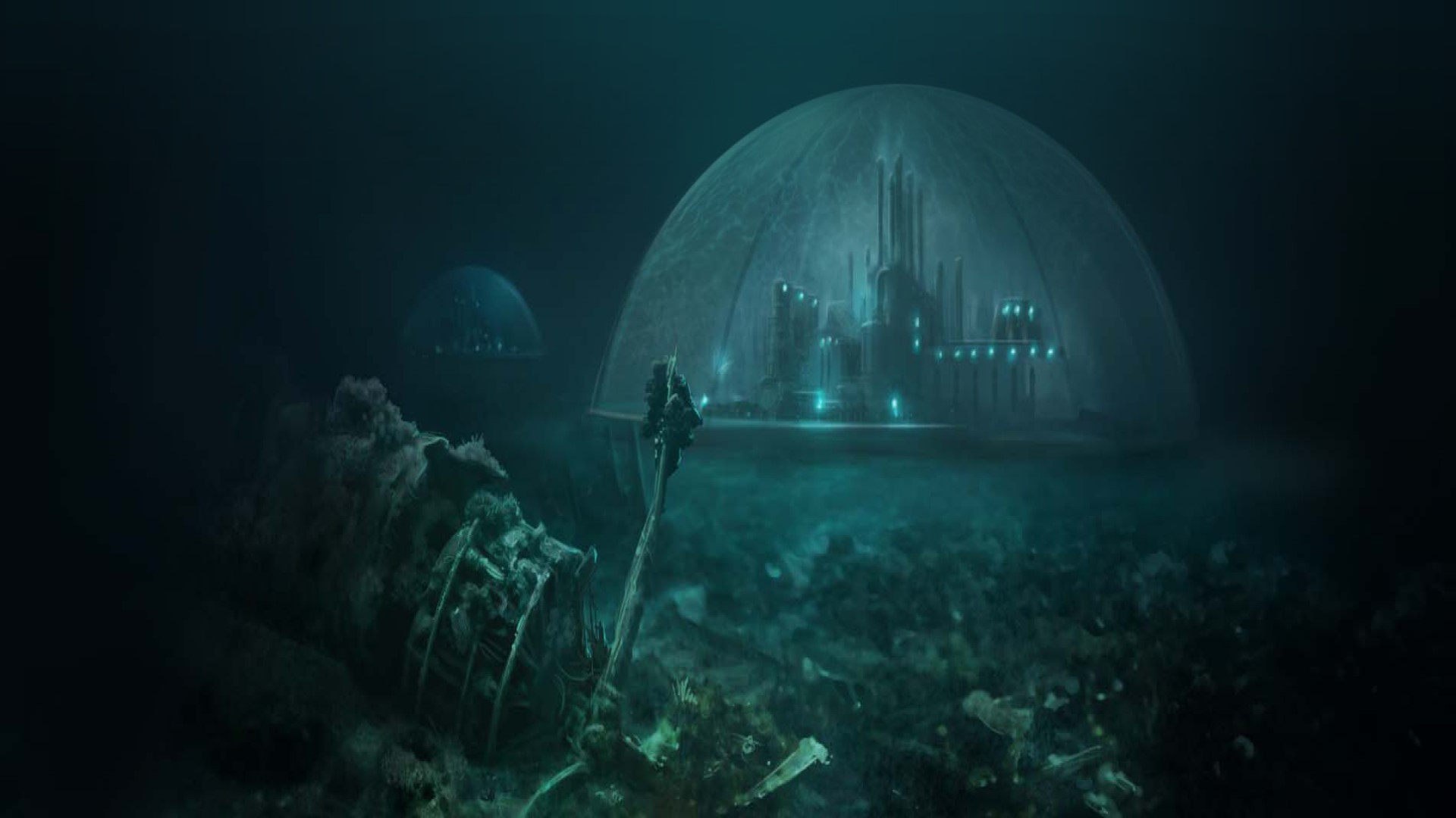 Image showing a city in a dome under the sea for Subterfuge