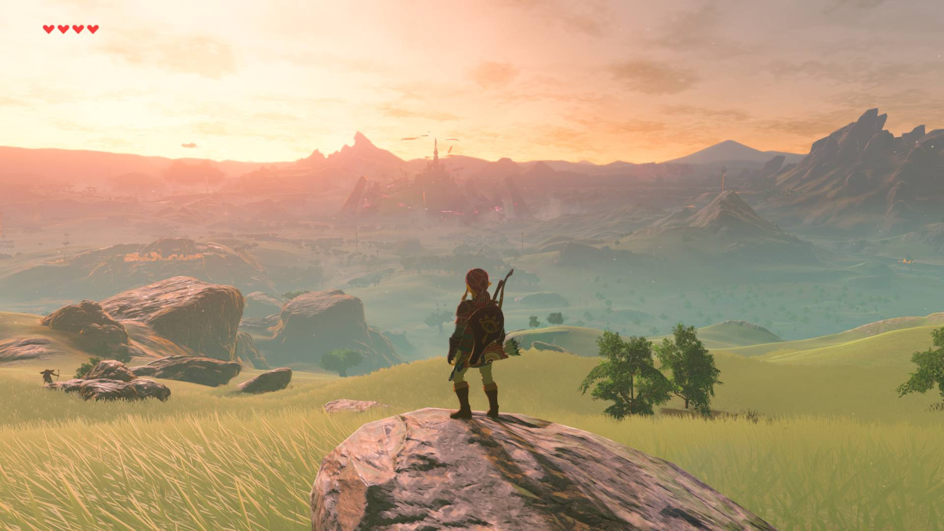 Link overlooking a valley in The Legend of Zelda: Breath of the Wild