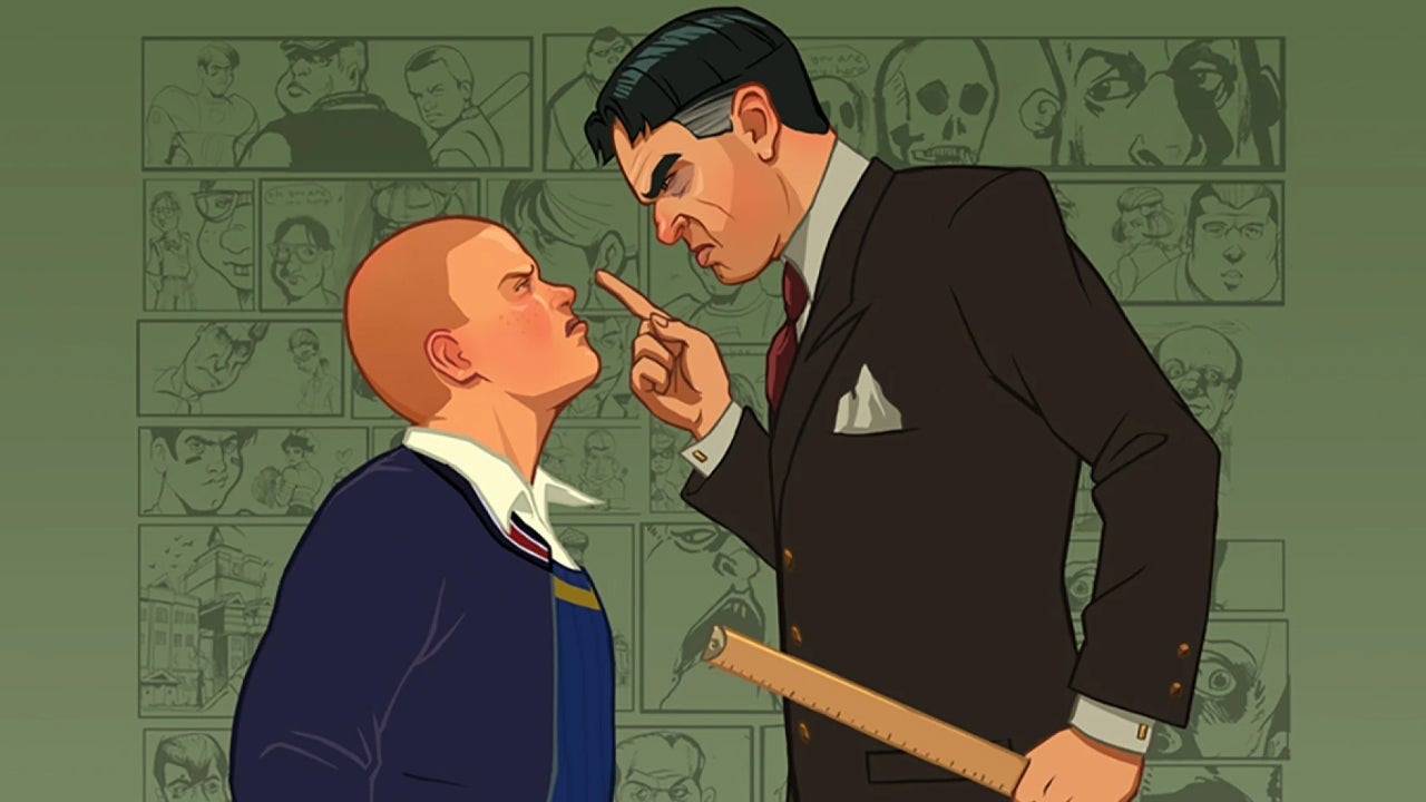 A teacher telling off an annoyed school child in Bully
