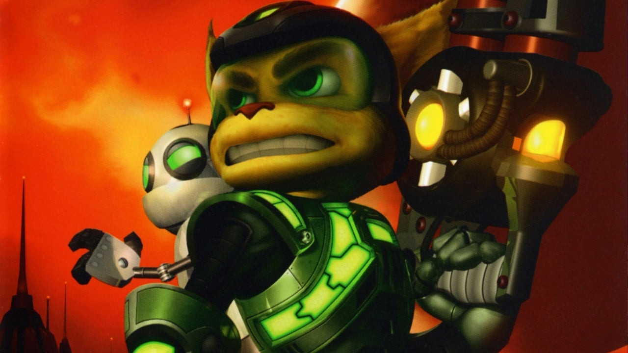 Ratchet and Clank looking determined and ready for action