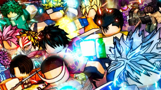 All Star Tower Defense Anime Characters Alt Text: A series of anime characters preparing to fight in All Star Tower Defense