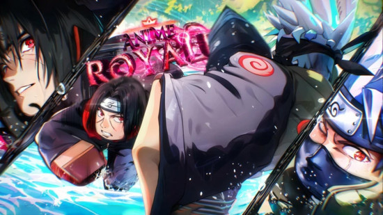 Anime Royale Alt Text: A promotional image for Anime Royale showcasing various anime characters in a battle scene