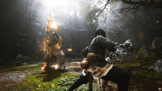 A monkey warrior squares up in Black Myth Wukong