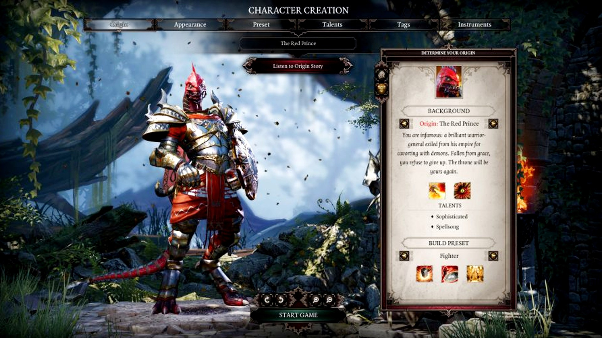 The powerful character creator in Divinity 2