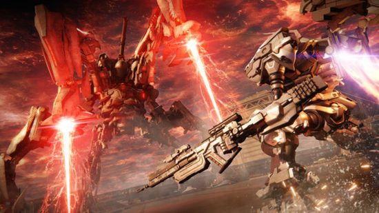 Mechs fighting in Armored Core 6 Fires of Rubicon
