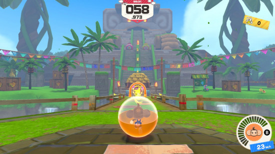 Jungle temple level in Super Monkey Ball Banana Rumble