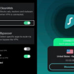CleanWeb ad blocker inside Surfshark VPN