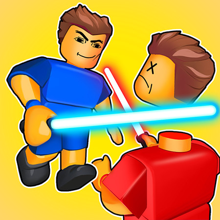 Hero Blocks Arena Game Alternative Text: A dynamic block-based fighting game where players build and battle with unique hero characters in an action-packed arena.