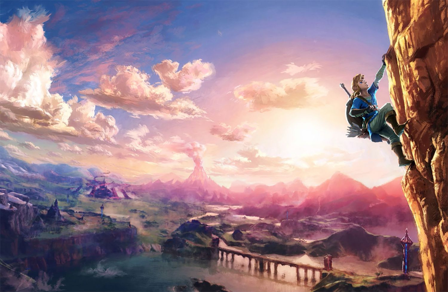 Link in Breath of the Wild preparing to fight