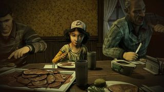 The Walking Dead Season One on PS Vita, featuring narrative choices and zombie survival scenarios.
