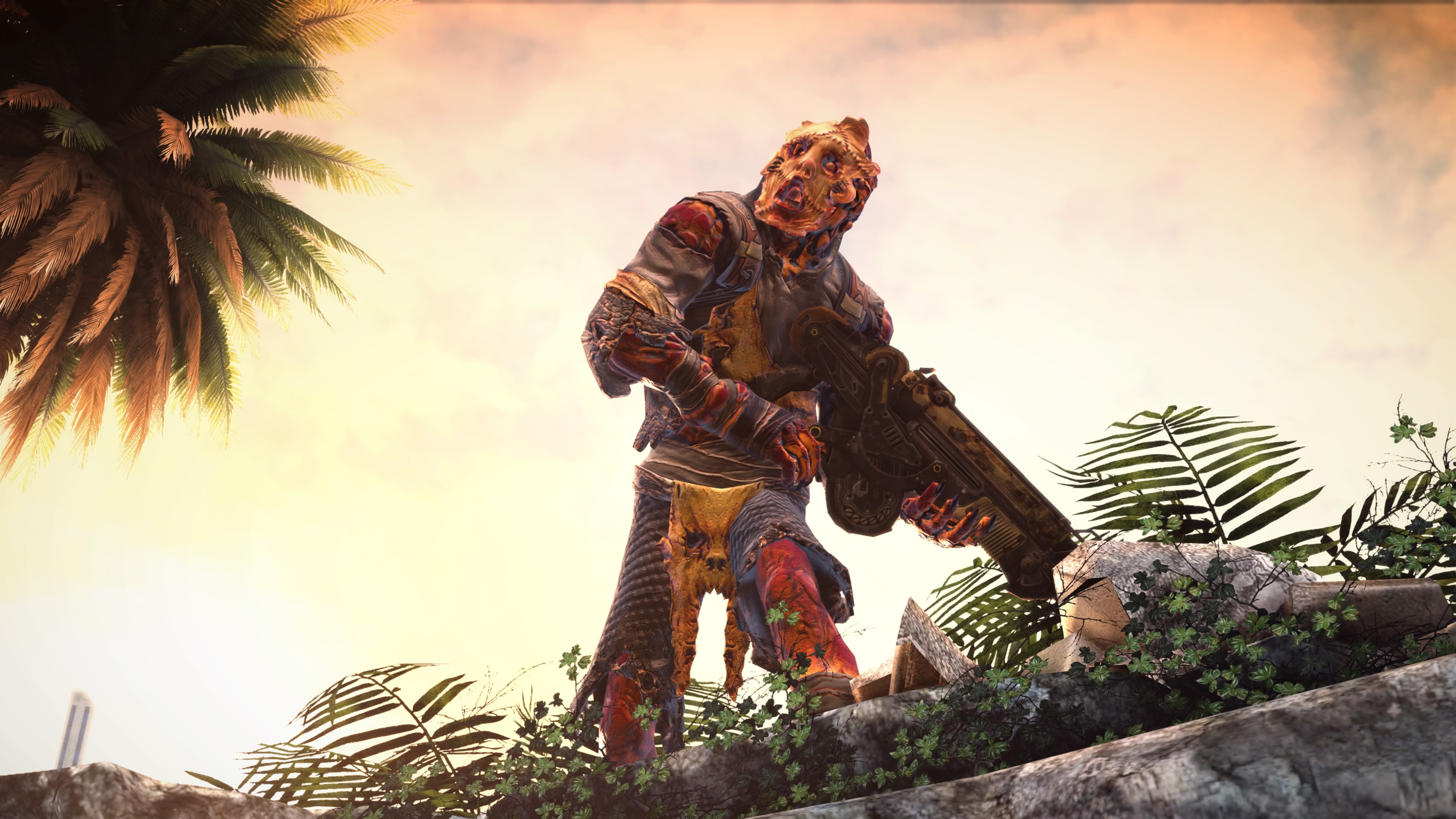 Grayson Hunt, the protagonist of Bulletstorm, in action