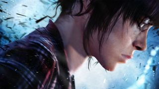 A close-up of the side profile of Jodie Holmes in the game Beyond: Two Souls