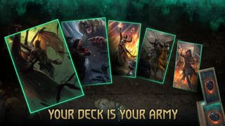 Gwent gameplay featuring card-based strategy and Witcher universe characters