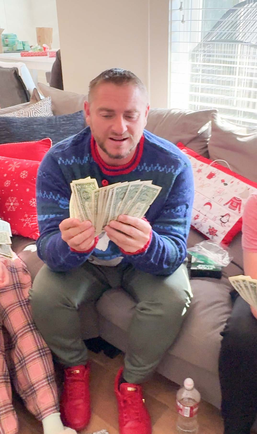 One man holding some dollar bills