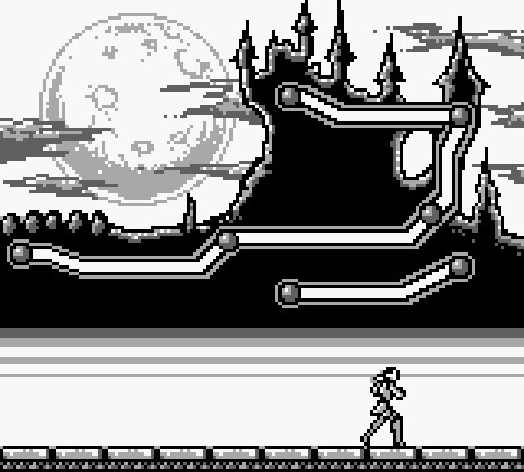 Sonia faces enemies in Castlevania Legends, using her whip
