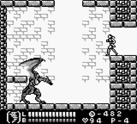The interior of the clock tower stage in Castlevania Legends