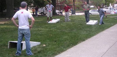 Cornhole Tournament in Action