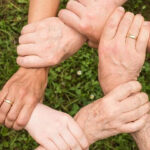 holding hands