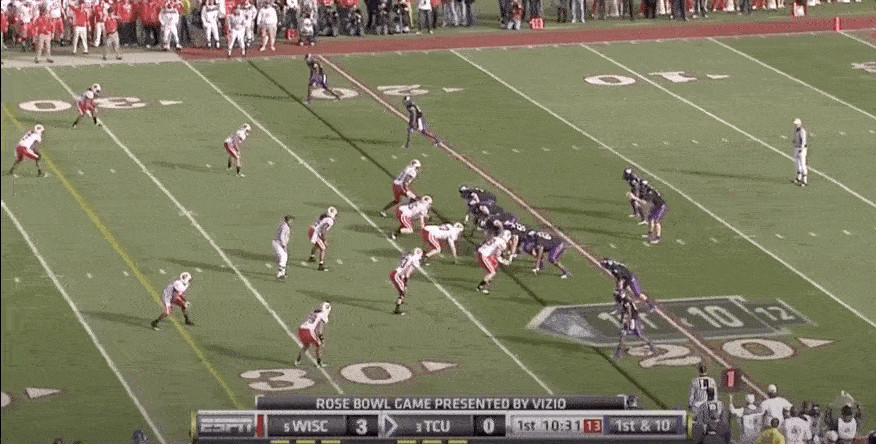 Andy Dalton throwing double slants in the Justin Fuente offense.