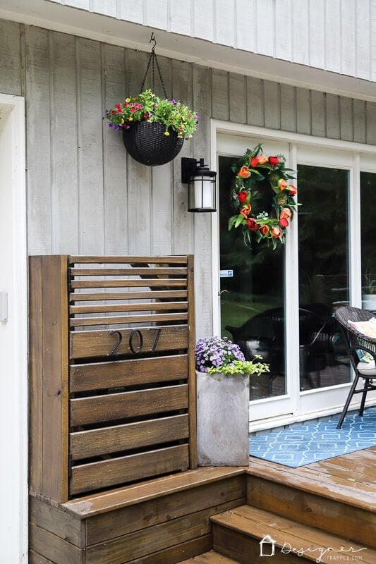 image of DIY outdoor electrical box cover that swings open for access