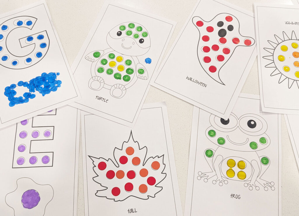 Dot marker coloring pages are fun for every age