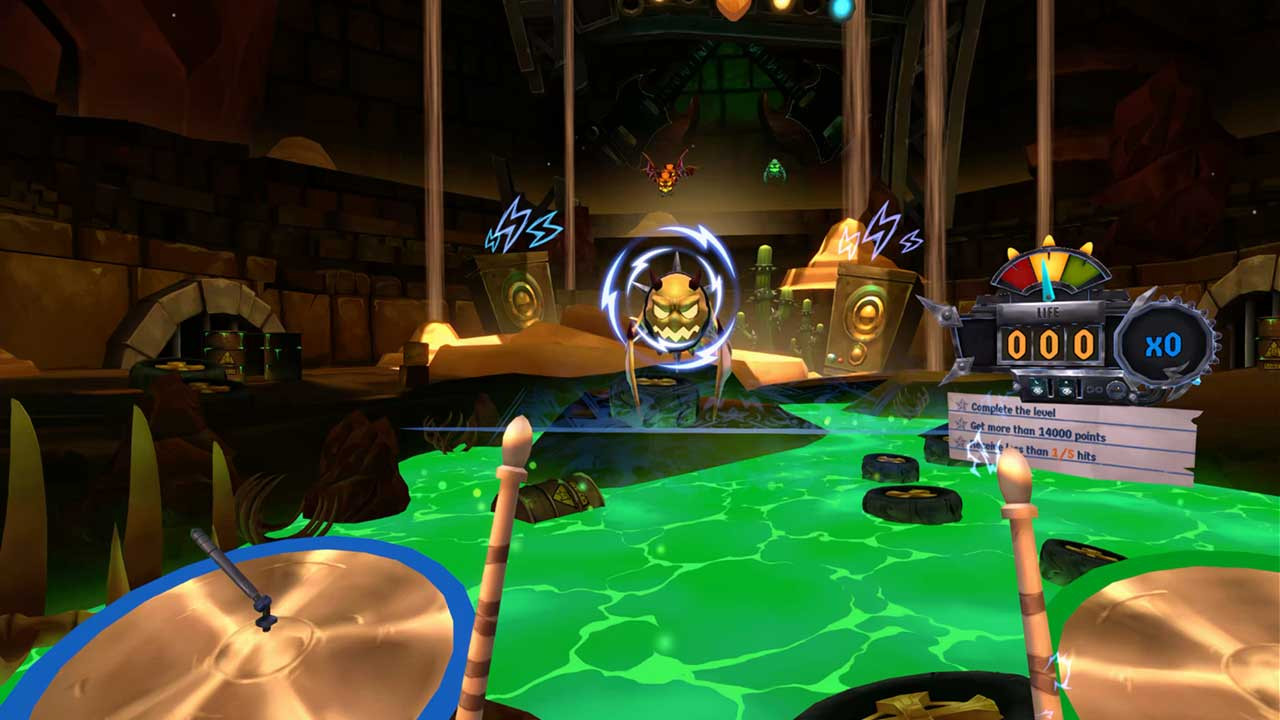 Drums Rock is a rhythm game where you battle demons using drums