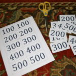 DIY Jeopardy board game ready for vocab review