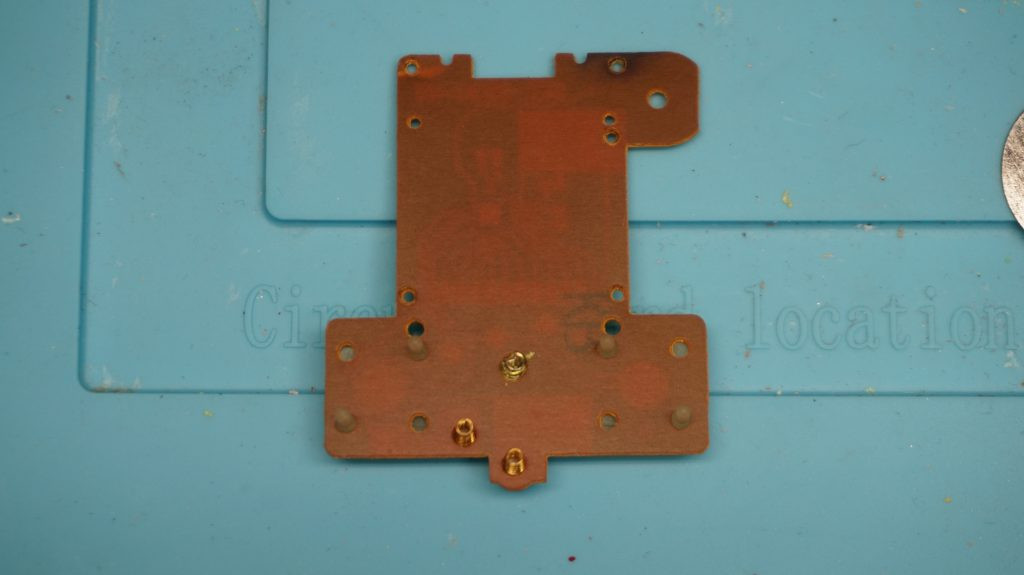 Knuckles Soccer Sega Game Circuit Board Backside showing spring electrical connectors