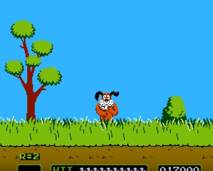 Super Mario Bros Duck Hunt gameplay on NES