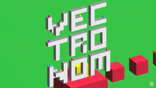 Vectronom gameplay featuring psychedelic visuals and challenging puzzle-platforming action
