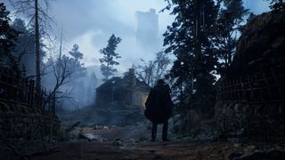 Hell is Us game screenshot featuring a stylish character in a mysterious world.