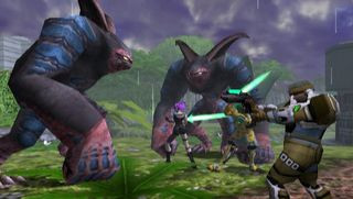 A screenshot of Phantasy Star Online, one of the best Dreamcast games.