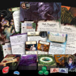 Cards and tokens from Eldritch Horror