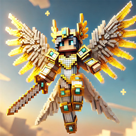 Minecraft Elytra Quest 2 Game Alternative Text: An exciting adventure game where players use Elytra wings to soar through Minecraft landscapes, completing quests and overcoming aerial challenges.