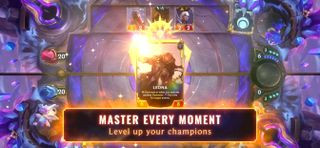 Legends of Runeterra gameplay featuring card-based strategy and League of Legends universe characters